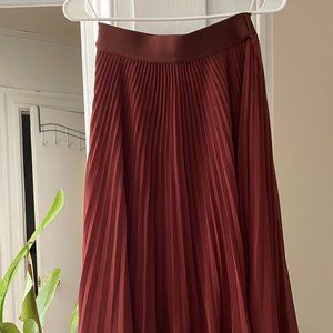 Wilfred Twirl Pleated Midi Skirt – Spiced Burgundy